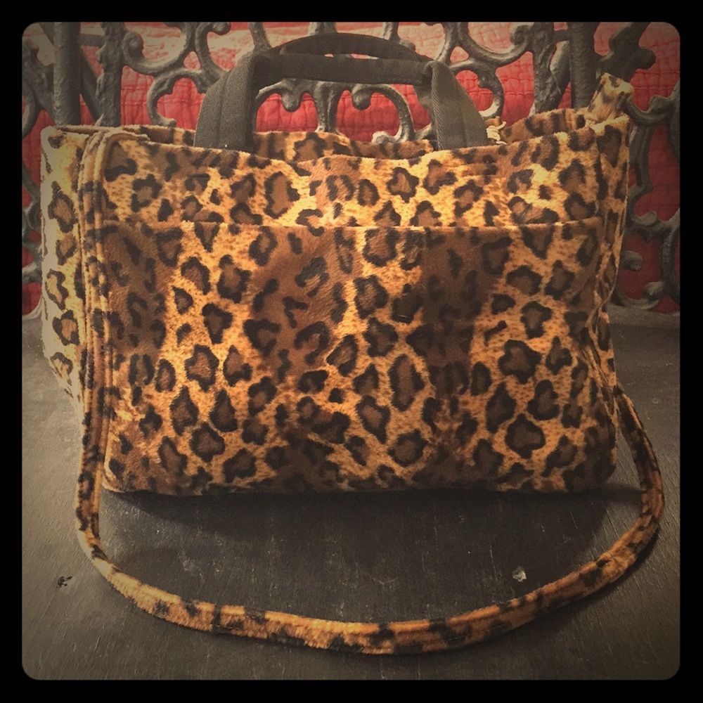 Faux Fur Leopard Purse